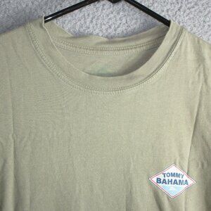 TOMMY BAHAMA RELAX TEE'D OFF GOLF MEN'S T-SHIRT GREEN BROWN LARGE COTTON